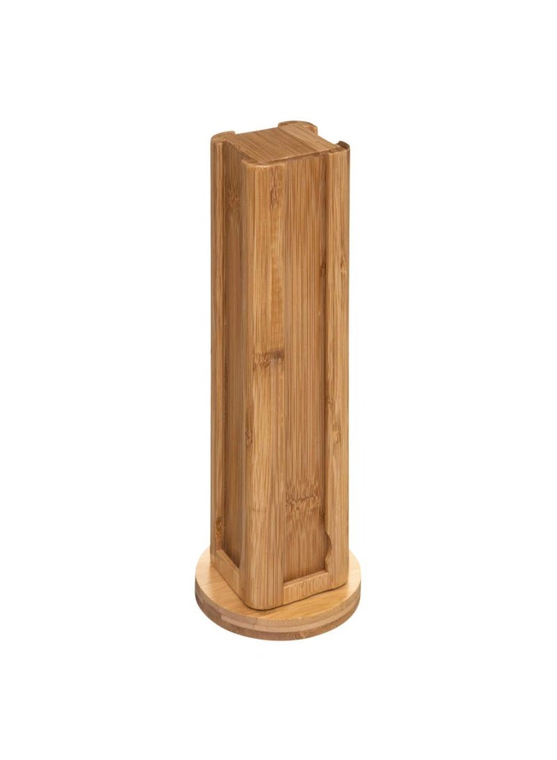 حامل كبسولات القهوة الدوار من الخيزران 30 سم