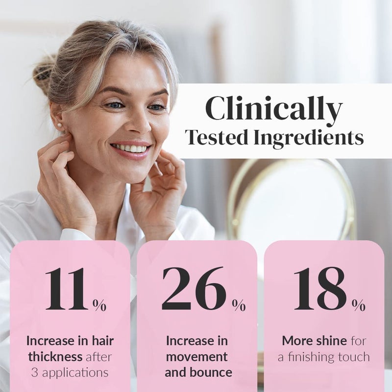 Kerotin Hair Thickening Spray with Keratin for Fine & Thin Hair Growth in Women, Heat Protectant, Repair Mist for Volume, Body & Shine, Diameter Booster, Natural, Sulfate & Cruelty Free, Made in USA - Image 3