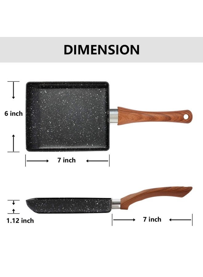 ESLITE LIFE ESLITE LIFE 7”x 6” Japanese Omelette Pan Nonstick Tamagoyaki Egg Pan Rectangle Egg Frying Pan, PFOA & PTFEs Free  - Image 2