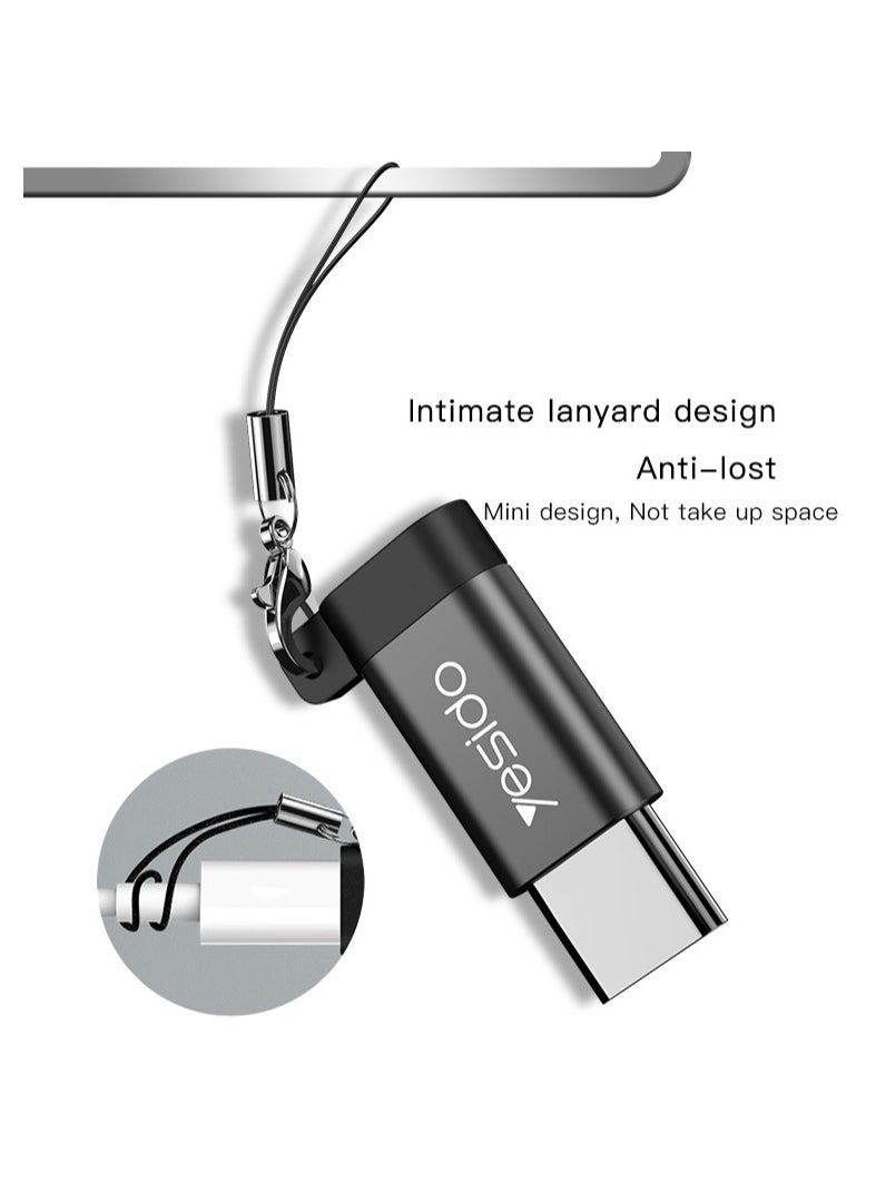 Yesido GS04 Micro to Type-C Adapter - OTG Adapter for Data Transfer and Charging (Compact, Durable, Fast Sync)