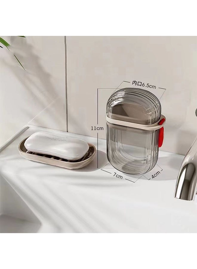 Travel portable soap box with double-layer sealed lid and drain soap box - Image 3