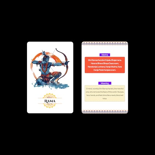 Kapier Hindu Shloka Flash Cards for Kids | 27 Waterproof Laminated Flashcards | Educational Cards for 1 2 3 4 5 6 7 8 Year Old | Birthday Gift for Kids | Learn Sanatan | Rounded Edges - Image 2