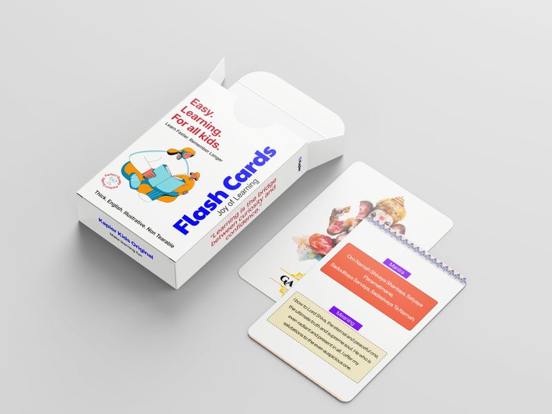 Kapier Hindu Shloka Flash Cards for Kids | 27 Waterproof Laminated Flashcards | Educational Cards for 1 2 3 4 5 6 7 8 Year Old | Birthday Gift for Kids | Learn Sanatan | Rounded Edges - Image 3