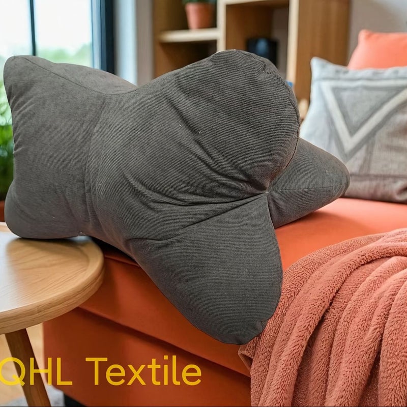Sunset Orange Ergonomic Triangular Lumbar Support Pillow for Office Chair Home Decor - Image 4