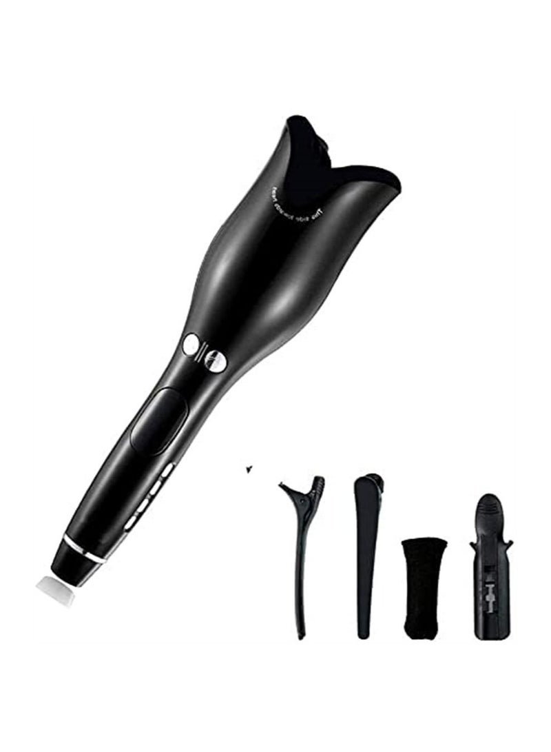 BLOOMING TIME Automatic Hair Curler Roller Air Spin N Curl 1 Inch Ceramic Rotating Magic Hair Curling Iron for All Hair Types LCD Digital Display Black - Image 1