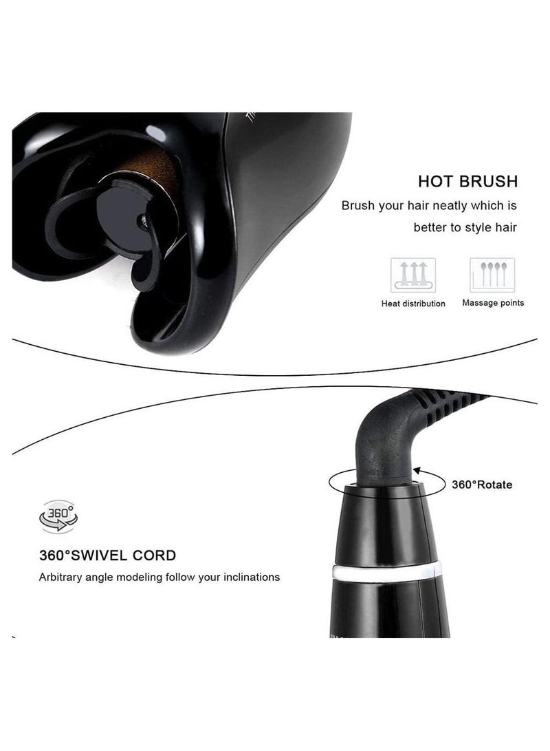 BLOOMING TIME Automatic Hair Curler Roller Air Spin N Curl 1 Inch Ceramic Rotating Magic Hair Curling Iron for All Hair Types LCD Digital Display Black - Image 4