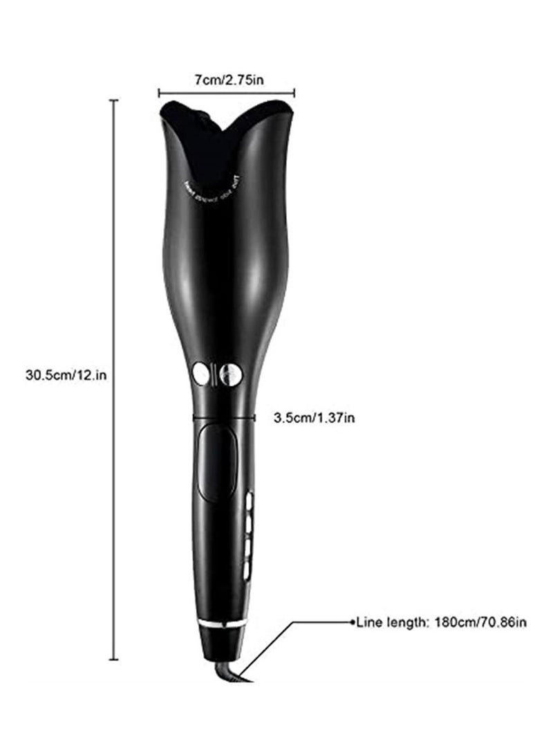 BLOOMING TIME Automatic Hair Curler Roller Air Spin N Curl 1 Inch Ceramic Rotating Magic Hair Curling Iron for All Hair Types LCD Digital Display Black - Image 5