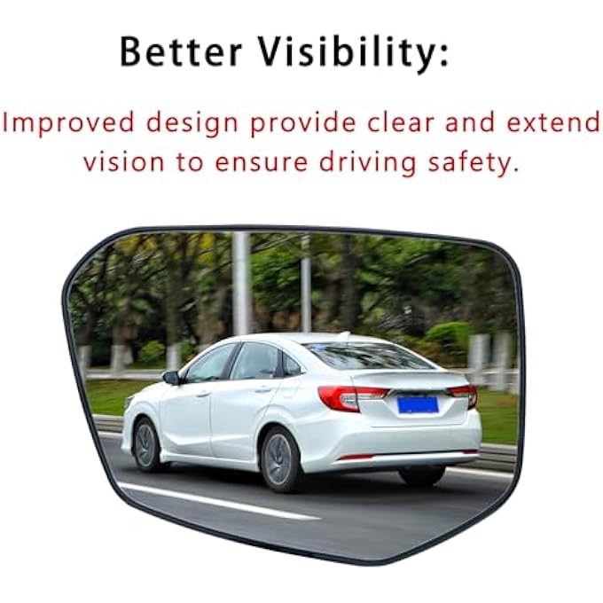 rayihni Left Driver Side Mirror Glass Replacement For 20162021 Honda Civic 20182022 Honda Envix 20192022 Honda Crider  For Honda Civic Envix Crider Side Mirror Glass With Rear Holder - Image 4