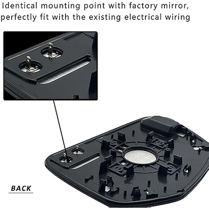 rayihni Left Driver Side Mirror Glass Replacement For 20162021 Honda Civic 20182022 Honda Envix 20192022 Honda Crider  For Honda Civic Envix Crider Side Mirror Glass With Rear Holder - Image 5