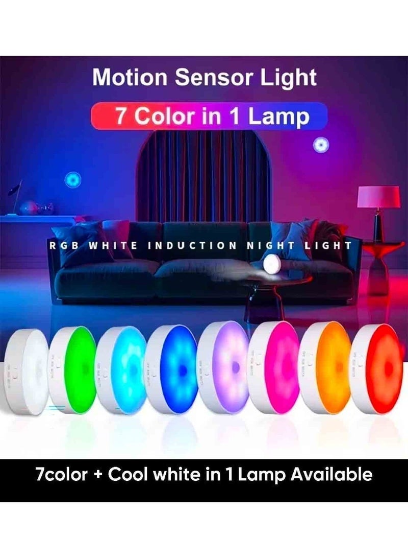 Motion Sensor RGB Night Light – Rechargeable – Magnetic – For Stairs, Kitchen & Bedroom - Image 5