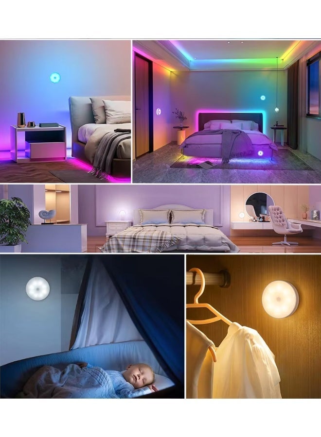 Motion Sensor RGB Night Light – Rechargeable – Magnetic – For Stairs, Kitchen & Bedroom - Image 4