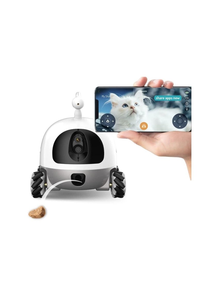 tuti Robo - Tutirobo Smart IOT Home Robot for your Cats, Dogs, and even your Family Mobile Full HD Pet Camera with Treat Dispenser, Remote Control via App Pet Robot - Image 1