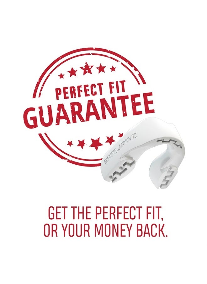 SAFEJAWZ Mouthguard Slim Fit, Adults and Junior Mouth Guard with Case for Boxing, Basketball, Lacrosse, Football, MMA, Martial Arts, Hockey and All Contact Sports (White, Adult)  - Image 5