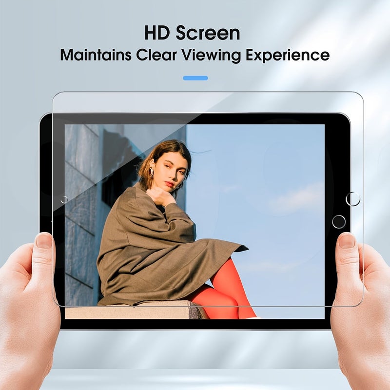 واقيان زجاجيان مقوى عالي الوضوح (HD) من النوع المقوى حرارياً لجهاز iPad 12 إصدار 2026، بصلابة 9H مقاومة للخدوش، شفافان. - Image 4