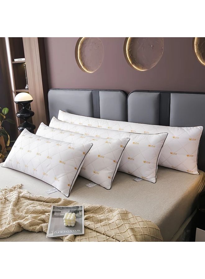 Luxury Soft Embroidered Heart Body Pillow 18.9x39.37 Inch Comfortable Sleep Support - Image 2