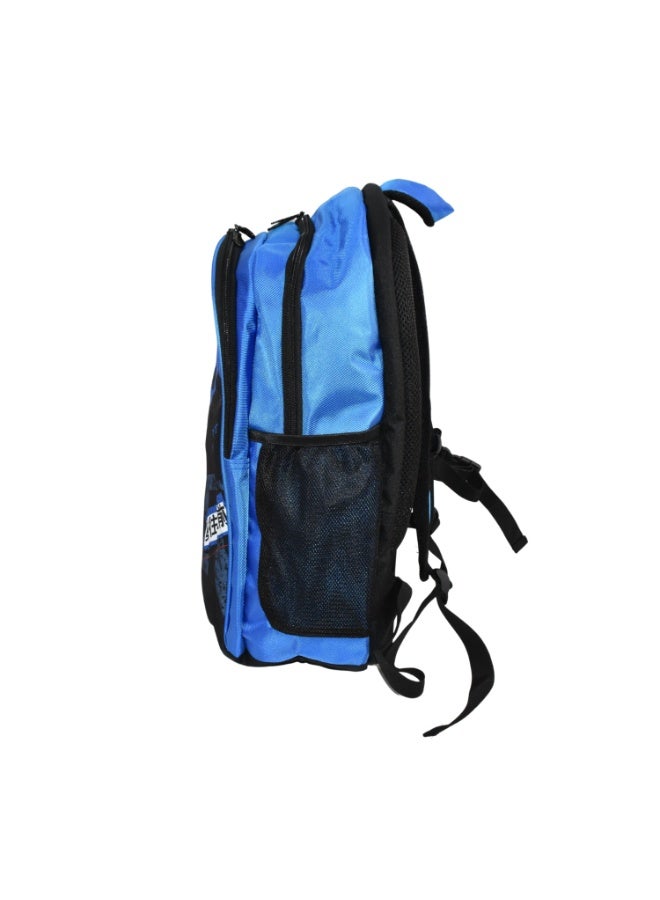 FLEX PRO JUNIOR BACKPACK | 420 Twill, 900D Antique Spray-Painted Fabric, Sandwich Mesh | BLACK-BLUE - Image 3