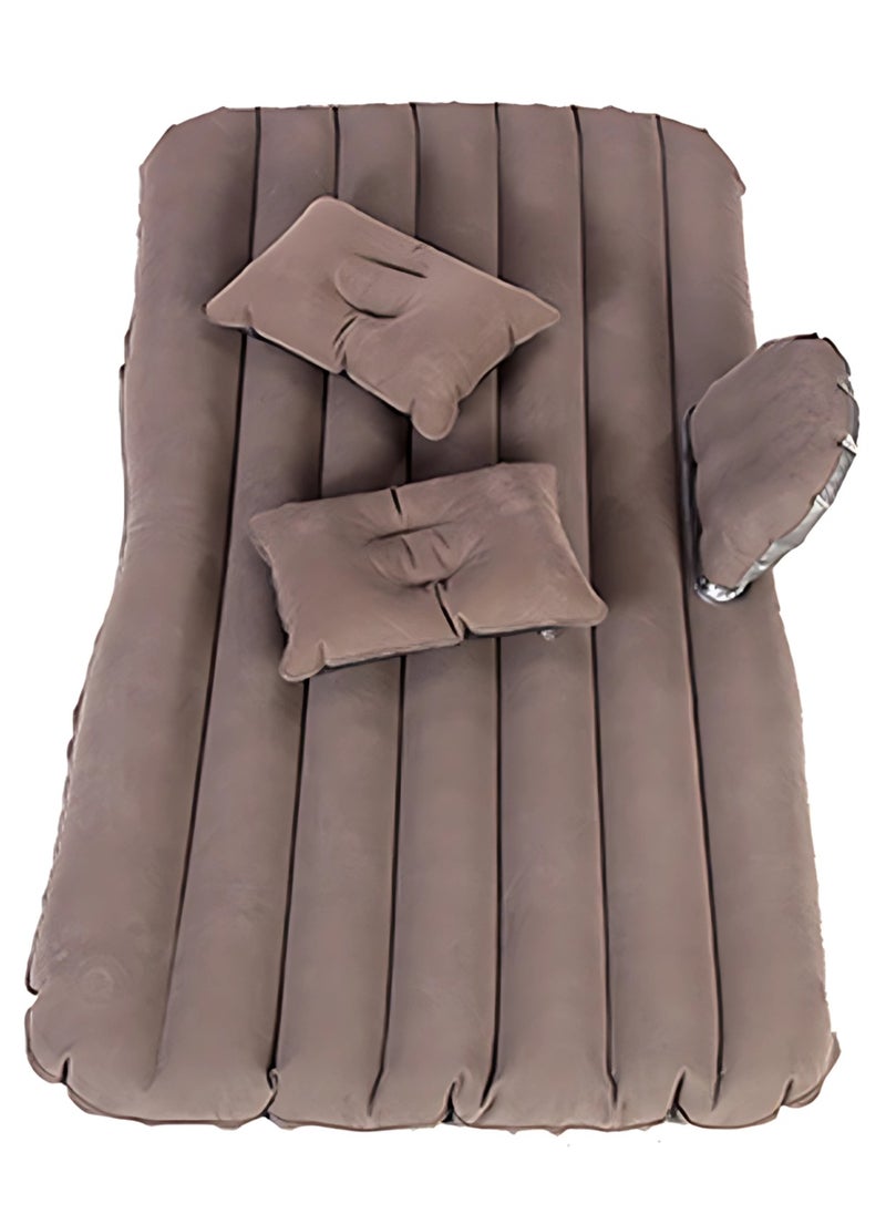 Manful Inflatable Mattress with Pump Portable Outdoor Air Mattress Foldable Single Thickened Flocking Mattress for Outdoor and Home  - Image 5