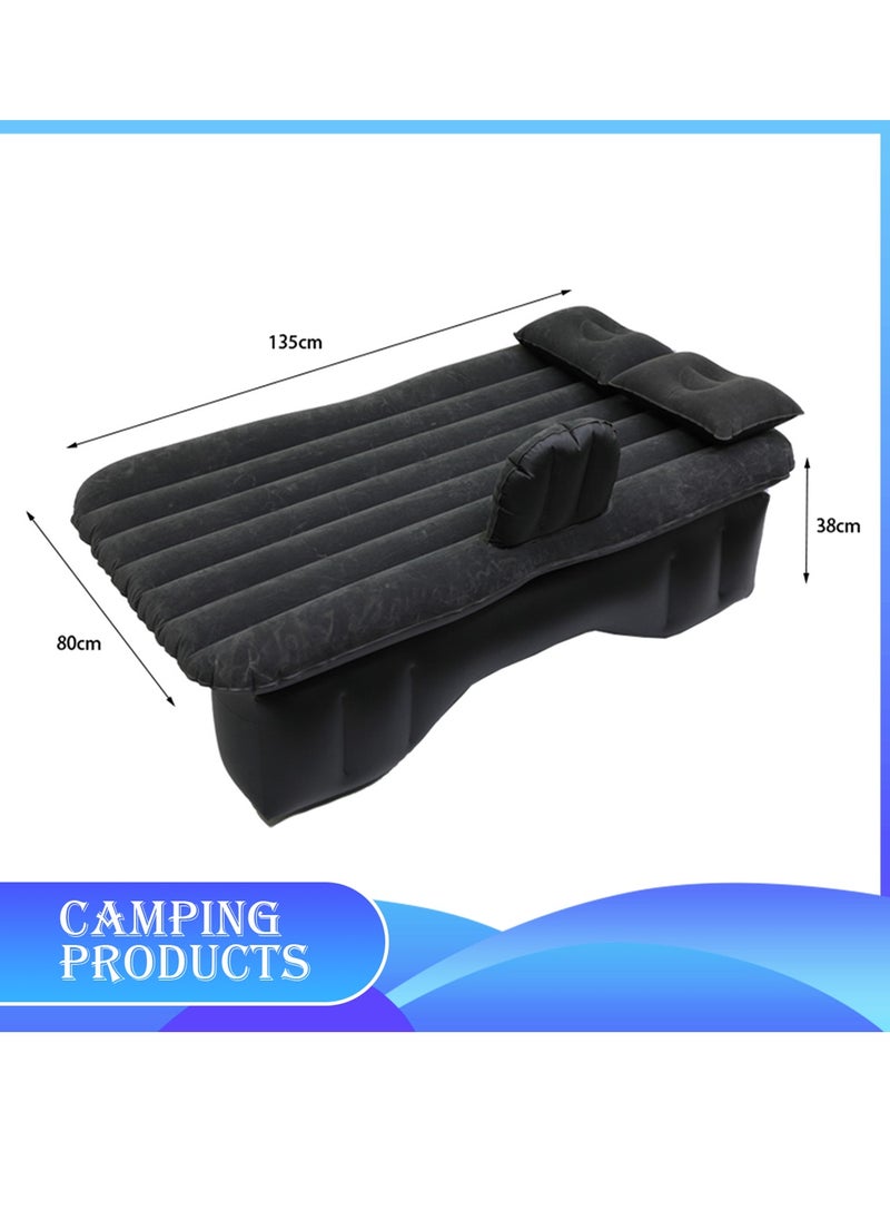 Manful Inflatable Mattress with Pump Portable Outdoor Air Mattress Foldable Single Thickened Flocking Mattress for Outdoor and Home  - Image 4