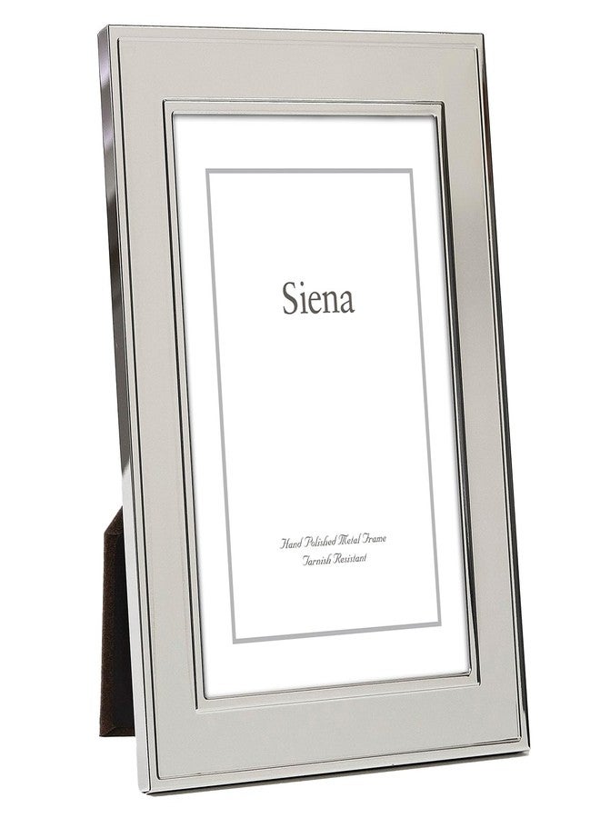 Siena Flat Double Border Plain Silver Picture Frame, Tarnish Resistant Finish, Perfect Photo Frame for any End Table, Credenza, Shelf, or Nightstand, Silver 8x10 - Image 1