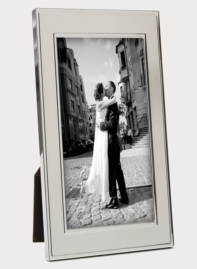 Siena Flat Double Border Plain Silver Picture Frame, Tarnish Resistant Finish, Perfect Photo Frame for any End Table, Credenza, Shelf, or Nightstand, Silver 8x10 - Image 3