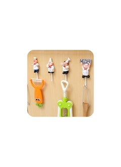 Cool Baby 4pcs set Kitchen Cartoon Shape Resin Power Cord Storage Rack Hooks Wall Hanger Kitchen Hooks For Utensils,White  - Image 3