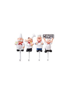 Cool Baby 4pcs set Kitchen Cartoon Shape Resin Power Cord Storage Rack Hooks Wall Hanger Kitchen Hooks For Utensils,White  - Image 1
