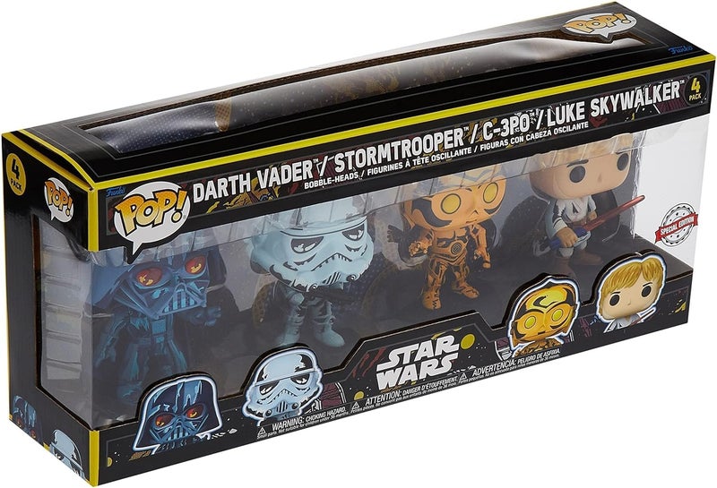 Funko Star Wars Pack 4 Figurines POP Movies Vinyl Retro Series 9 cm - Image 3