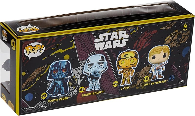Funko Star Wars Pack 4 Figurines POP Movies Vinyl Retro Series 9 cm - Image 4