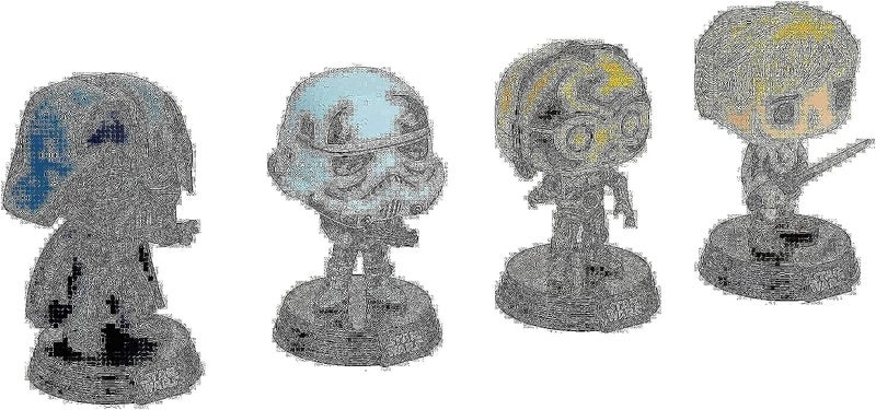 Funko Star Wars Pack 4 Figurines POP Movies Vinyl Retro Series 9 cm - Image 1