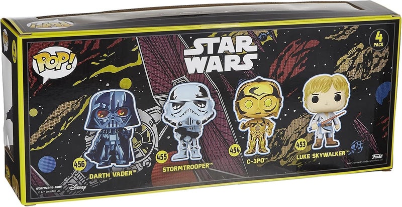 Funko Star Wars Pack 4 Figurines POP Movies Vinyl Retro Series 9 cm - Image 5