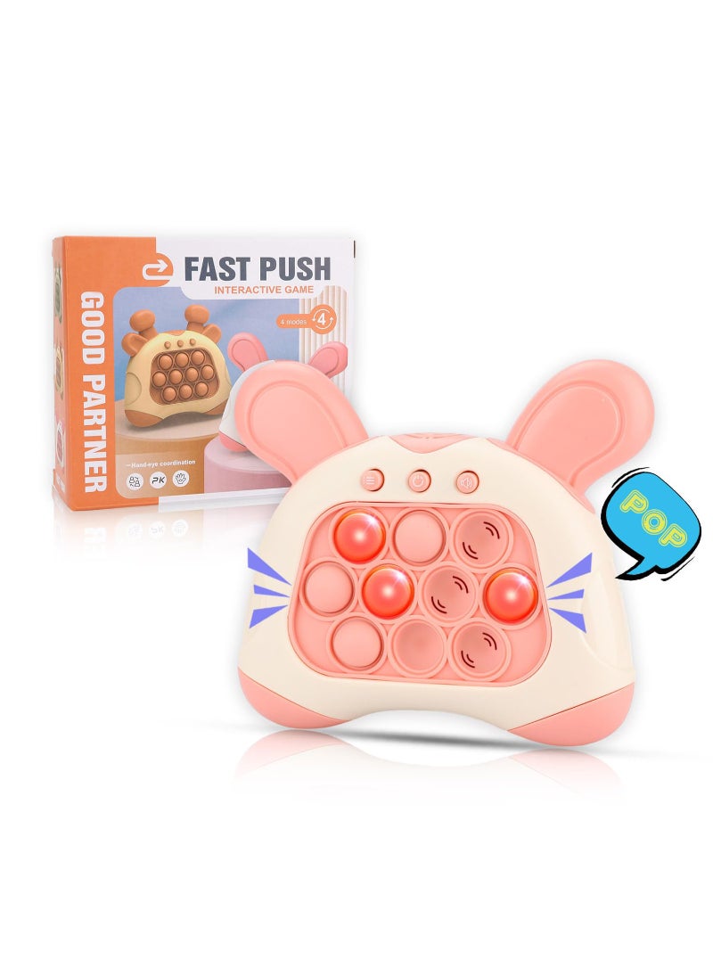 AROAQ Quick Push Upgraded Handheld Game Sensory Fidget Toys For Kids Puzzle Pop Bubbles Pink  - Image 1