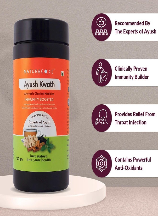 Nature Code Ayurvedic Immunity Booster Powder, Herbal Kadha with Tulsi, Dalchini, Sonth & Kali Mirch, Supports Respiratory Health & Cough Relief 120g - Image 2