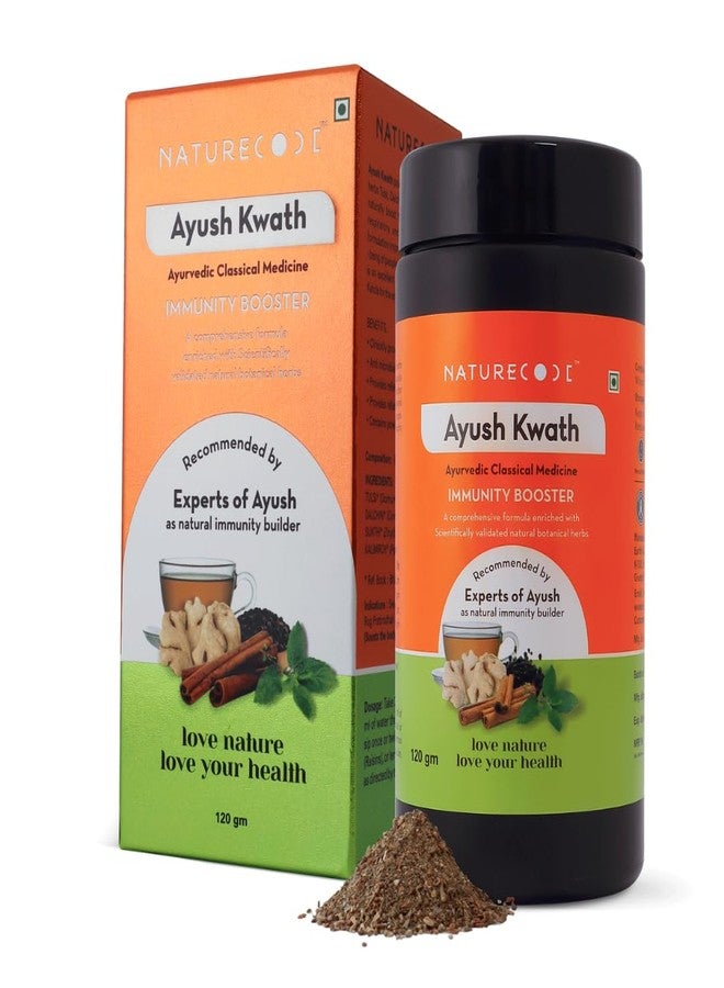 Nature Code Ayurvedic Immunity Booster Powder, Herbal Kadha with Tulsi, Dalchini, Sonth & Kali Mirch, Supports Respiratory Health & Cough Relief 120g - Image 1