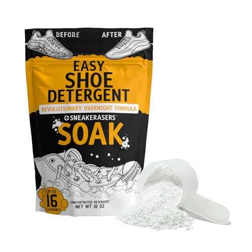 SneakERASERS Overnight Soak, Shoe and Sneaker Cleaner, Easy Detergent for Sneakers Athletic Shoes, and More. No Fuss! - Image 1