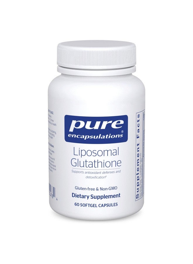 Pure Encapsulations Liposomal Glutathione - دعم المناعة وإزالة السموم من الكبد* - حماية مضادة للأكسدة - مع Setria Glutathione - غير معدل وراثيًا - 60 كبسولة هلامية ناعمة - Image 1