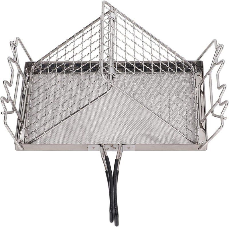 Camping Stove Toaster, Foldable Portable Gas Toaster, Stainless Steel Outdoor Stovetop Toaster with Stable Structure for Picnic BBQ Camping Hiking, Includes Baking Net and Storage - Image 5