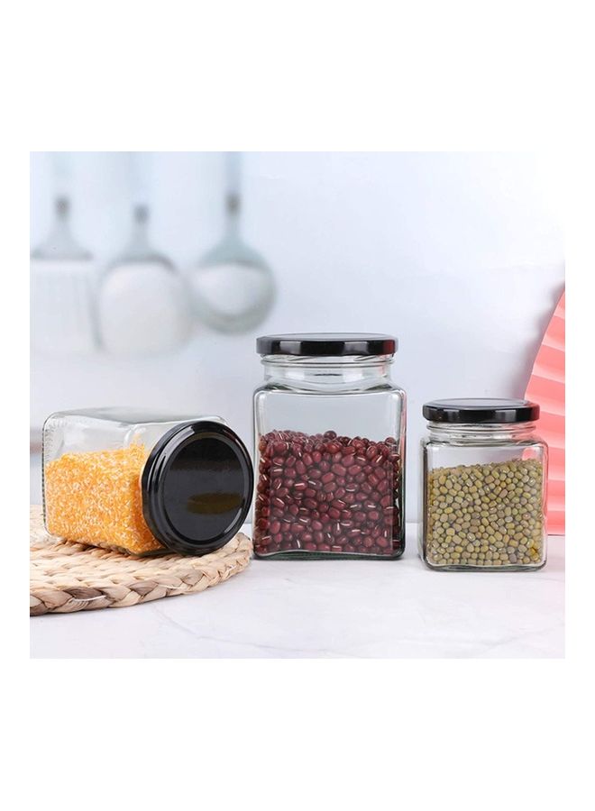XiuWoo 13-Piece Square Spice Jar Clear/Black 200ml - Image 3