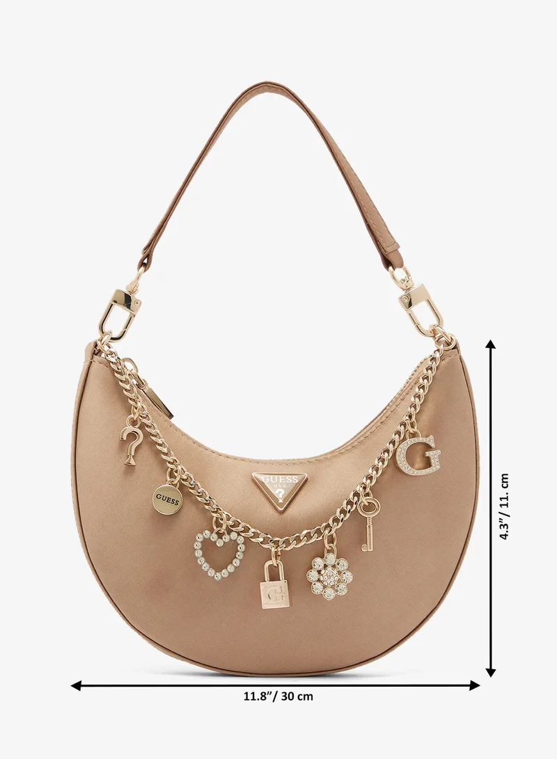 Guess CHAMPAGNE Tasmin Mini Shoulder Bag for Women | Best Price UAE