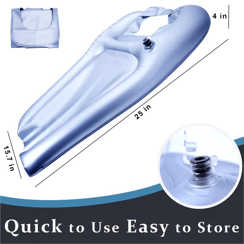 Tuseemple Portable Shampoo Bowl For Home  Portable Hair Washing Station For Sink  Hair Washing Tray For Sink At Home (Silver) - Image 4