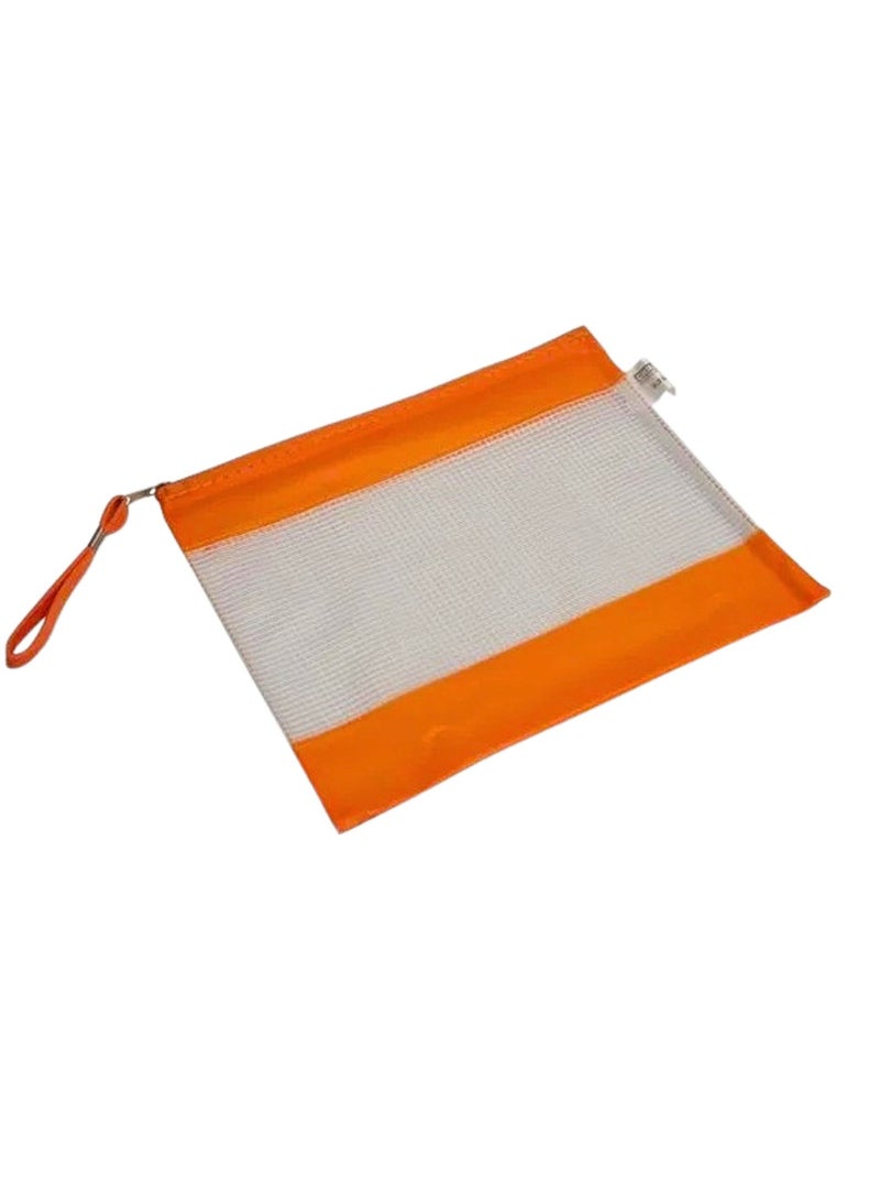 Chrome A5 Zipper File Bag, Zippered Water-Resistant Bag Storage Pouch for Women, Men Organizer Document, Business Receipts, Cosmetics, Travel Accessories (Pack of 5) - Image 2