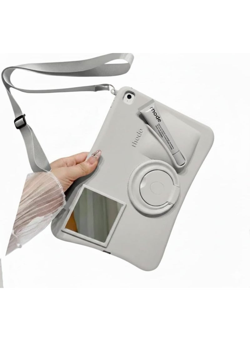 رود حافظة سيليكون ثلاثية الأبعاد لشفاه أحمر الشفاه لأجهزة iPad مقاس 10.2 بوصة iPad الجيل التاسع 2021/الجيل الثامن 2020/الجيل السابع 2019 (مع ملمع شفاه + حبل) - Image 1