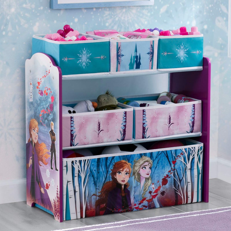 Delta CHILDREN Disney Frozen II 6 Bin Design and Store Toy Organizer by Delta Children, Greenguard Gold Certified - Image 2