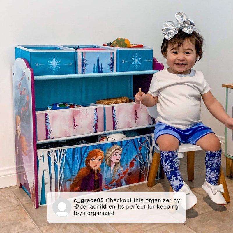 Delta CHILDREN Disney Frozen II 6 Bin Design and Store Toy Organizer by Delta Children, Greenguard Gold Certified - Image 5