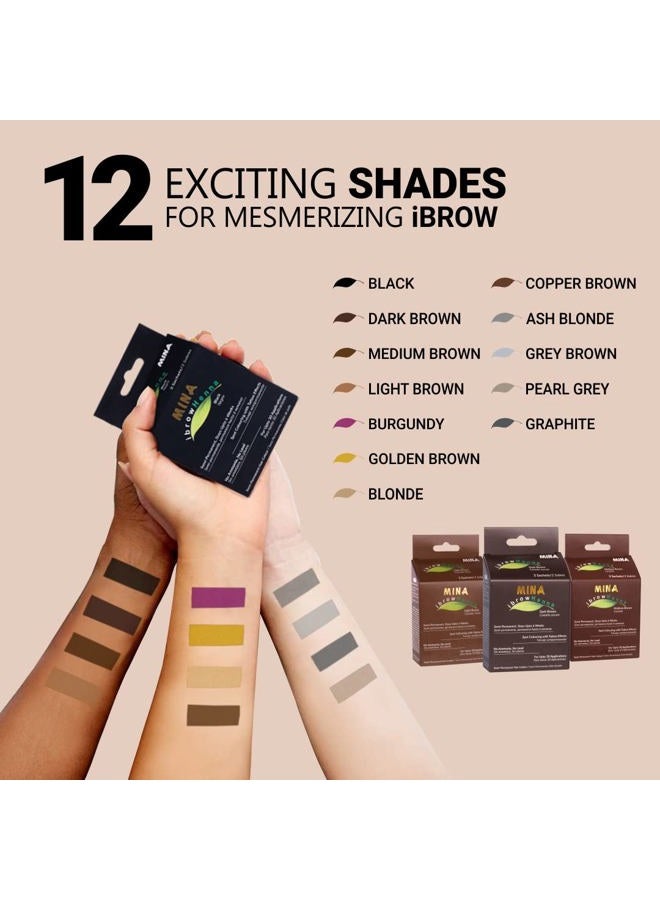 MinaiBrow MINA ibrow Henna Professional Tint Kit with Nourishing Oil (Black) - Image 5
