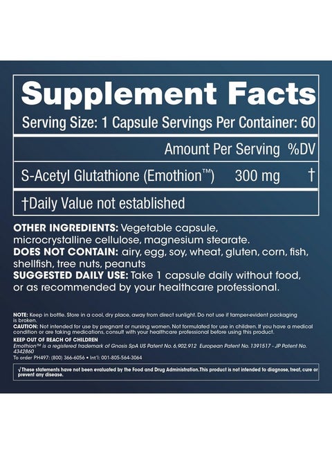 ProHealth ProHealth S-Acetyl Glutathione (Emothion) (300 mg - 60 Capsules)  | Best Price Qatar | Doha