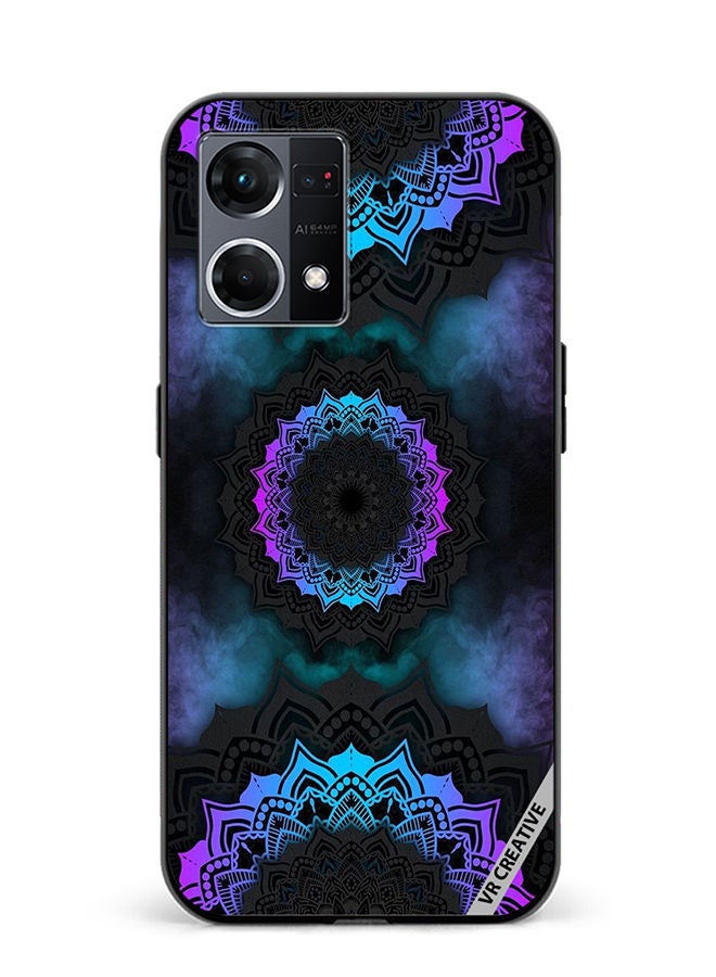 VR CREATIVE Protective Case Cover For Oppo Reno8 4G Mandala Design Multicolour - Image 1