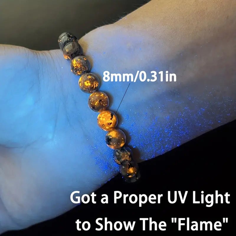 Natural Fire Agate Bracelet Unisex - Image 2