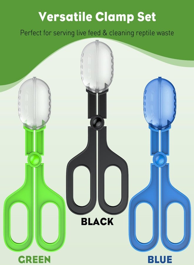 باوفلي مجموعة أدوات Pawfly الثلاثية لإطعام الزواحف: مشبك، مجرفة حشرات، مجرفة بلاستيكية لفضلات الزواحف، أدوات إطعام وتنظيف الزواحف في أحواض الزواحف (السحلية، التنين الملتحي، الوزغة، الثعبان)، 3 ألوان - Image 3