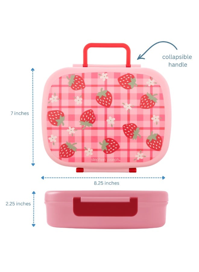 Stephen Joseph Bento Box With Removable Tray Strawberry - Image 5