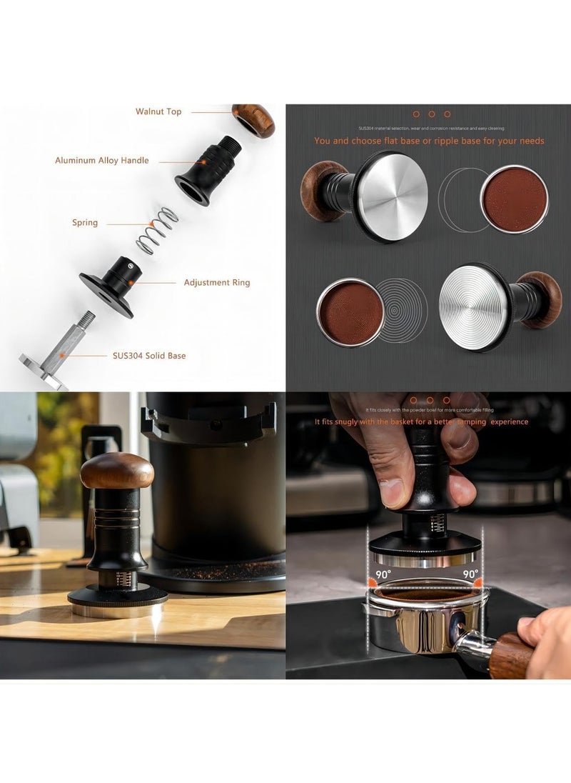 Espresso Coffee Tamper, Coffee Tamper 53mm, with Spring Loaded, Constant 30lb Tamper Tool, Calibrated Coffee Tamper Adjustable Depth Tamp Tools Stainless Steel Base for Espresso Machine (Ripple Base) - pzsku/Z7272883261127DEF3384Z/45/_/1708931738/f9e1c74a-92a9-41ae-8c47-0e6b4cb30e91